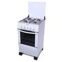 Fogão 4 Bocas, Mesa de Inox Sírius, Com Acendimento Manual, Braslar - Branco