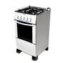 Fogão 4 Bocas, Mesa de Inox Sírius, Com Acendimento Manual, Braslar - Branco