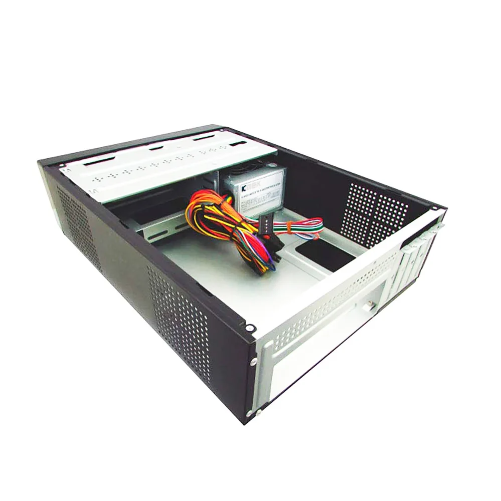 Gabinete Slim K-Mex Gm-07t7, Micro Atx, Com Fonte 200W E Cabo, Preto Gabinete Slim K-Mex Gm-07t7, Micro Atx, Com Fonte 200W E Cabo, Preto