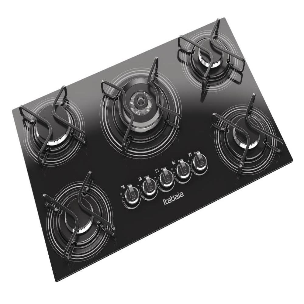 Cooktop Itatiaia, 5 Bocas, Preto, Bivolt