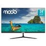 Monitor LED Moob 24 Polegadas, Full HD, 75Hz, 2ms, HDMI, VGA, SPK, Bordas Ultra Finas, Preto