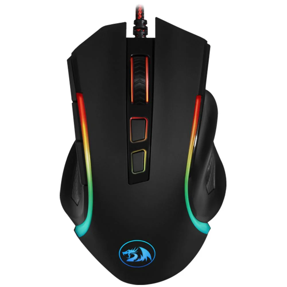 ノ*ド様 GRIFFIN　スラッシュカモ　グリフィン　Size34 Mouse Gamer Redragon Griffin Chroma RGB Preto