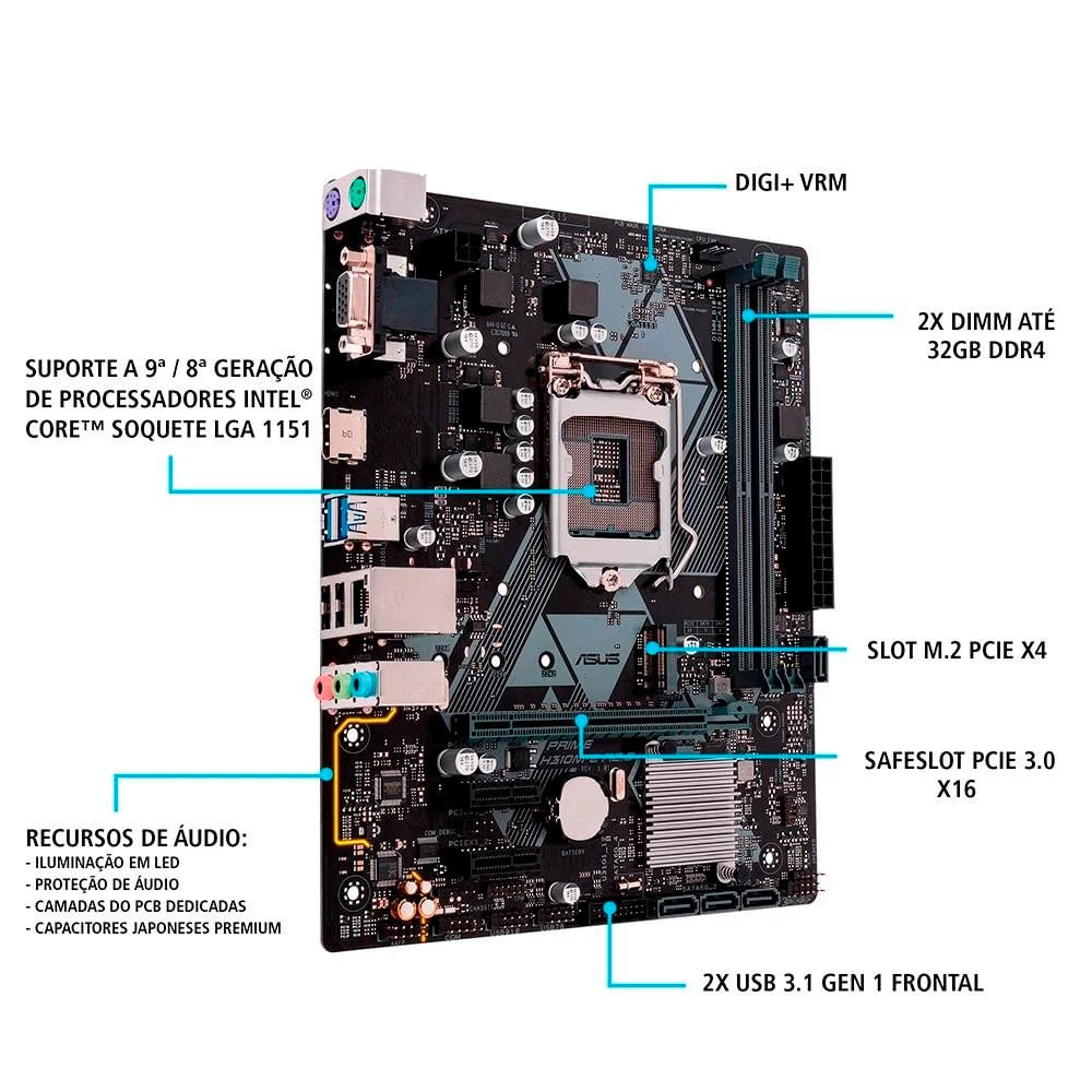 PlacaMe Asus Prime R20 BR KaBuM