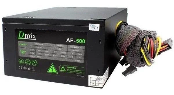 Fonte DEX ATX Gamer, 500W Real, Bivolt, Silenciosa, Para PC, 24 Pinos Fonte DEX ATX Gamer, 500W Real, Bivolt, Silenciosa, Para PC, 24 Pinos