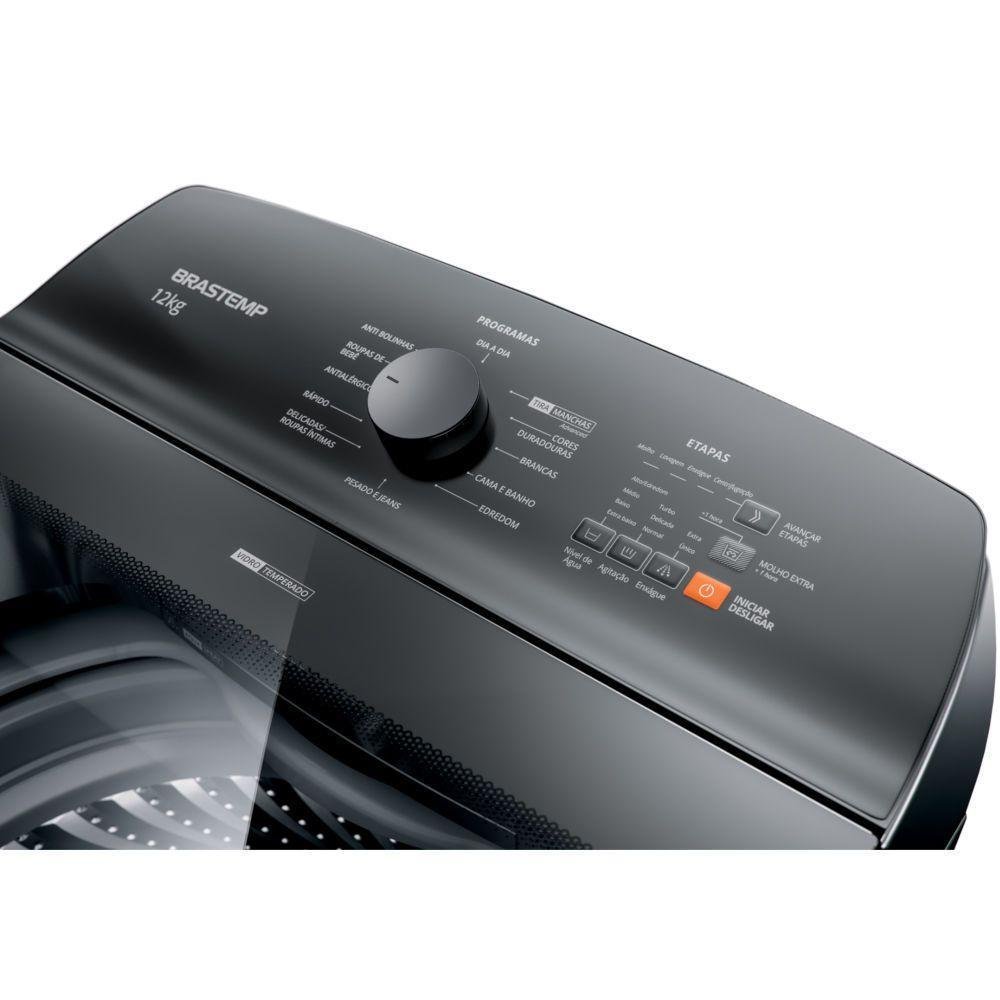 Lavadora De Roupas Brastemp, Tira Manchas, 12kg, Titânio, 220V Lavadora De Roupas Brastemp, Tira Manchas, 12kg, Titânio, 220V