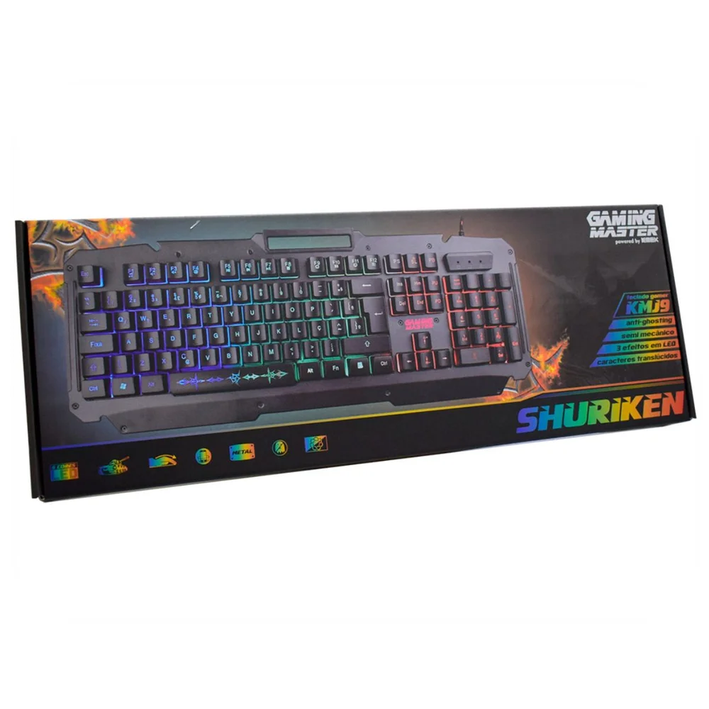 Teclado Usb Gamer KMex Led Rgb Kabum