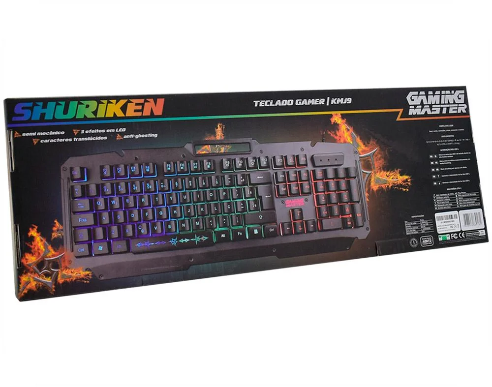 Teclado Usb Gamer KMex Led Rgb Kabum