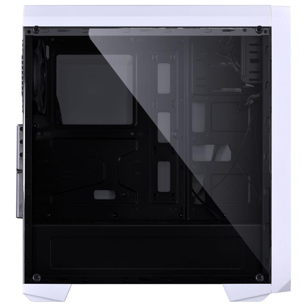 Gabinete Mid-tower, Com 1 Fan, Led 7 Cores, Lateral Em Acrílico, Nova Branco - Novbc7c1fca Gabinete Mid-tower, Com 1 Fan, Led 7 Cores, Lateral Em Acrílico, Nova Branco - Novbc7c1fca