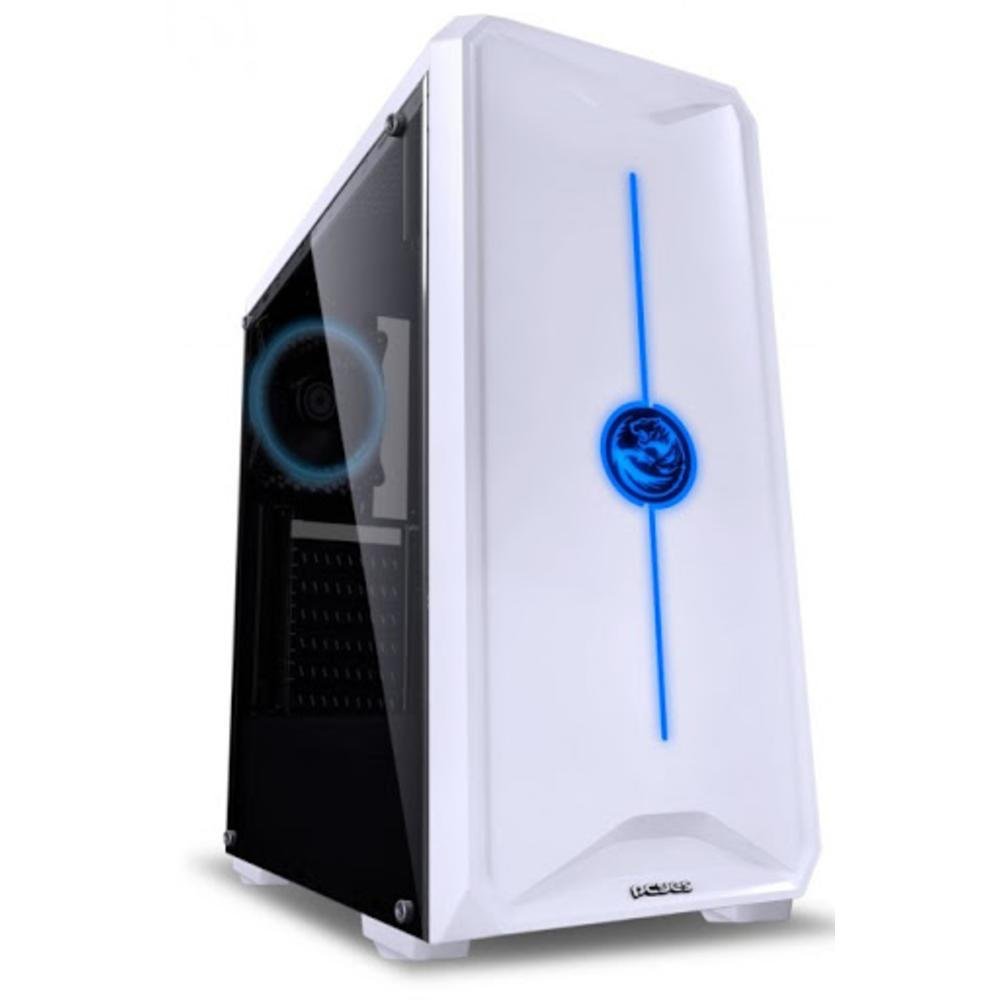 Gabinete Mid-tower, Com 1 Fan, Led 7 Cores, Lateral Em Acrílico, Nova Branco - Novbc7c1fca Gabinete Mid-tower, Com 1 Fan, Led 7 Cores, Lateral Em Acrílico, Nova Branco - Novbc7c1fca