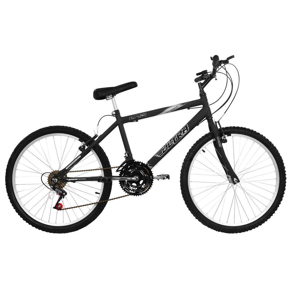Bicicleta Ultra Aro 24 Masculina Freio V Break Preto Fosco Bicicleta Ultra Aro 24 Masculina Freio V Break Preto Fosco