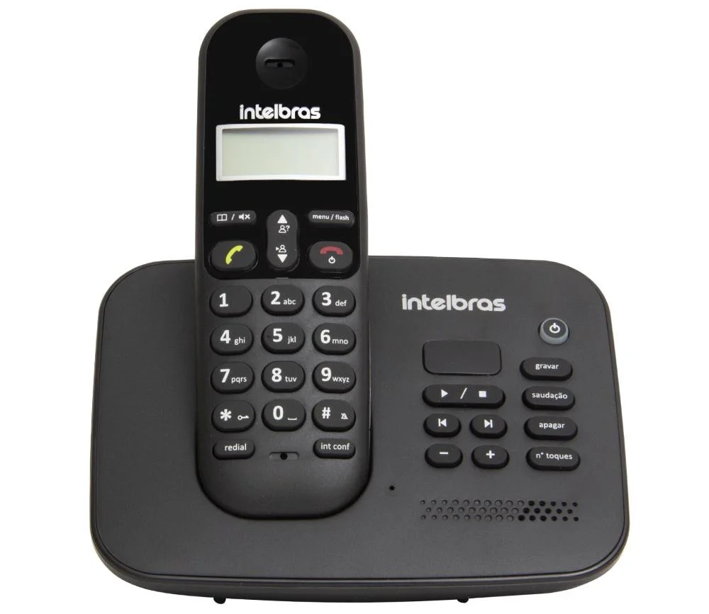 Telefone Intelbras, Sem Fio, Preto- Ts3130 Telefone Intelbras, Sem Fio, Preto- Ts3130