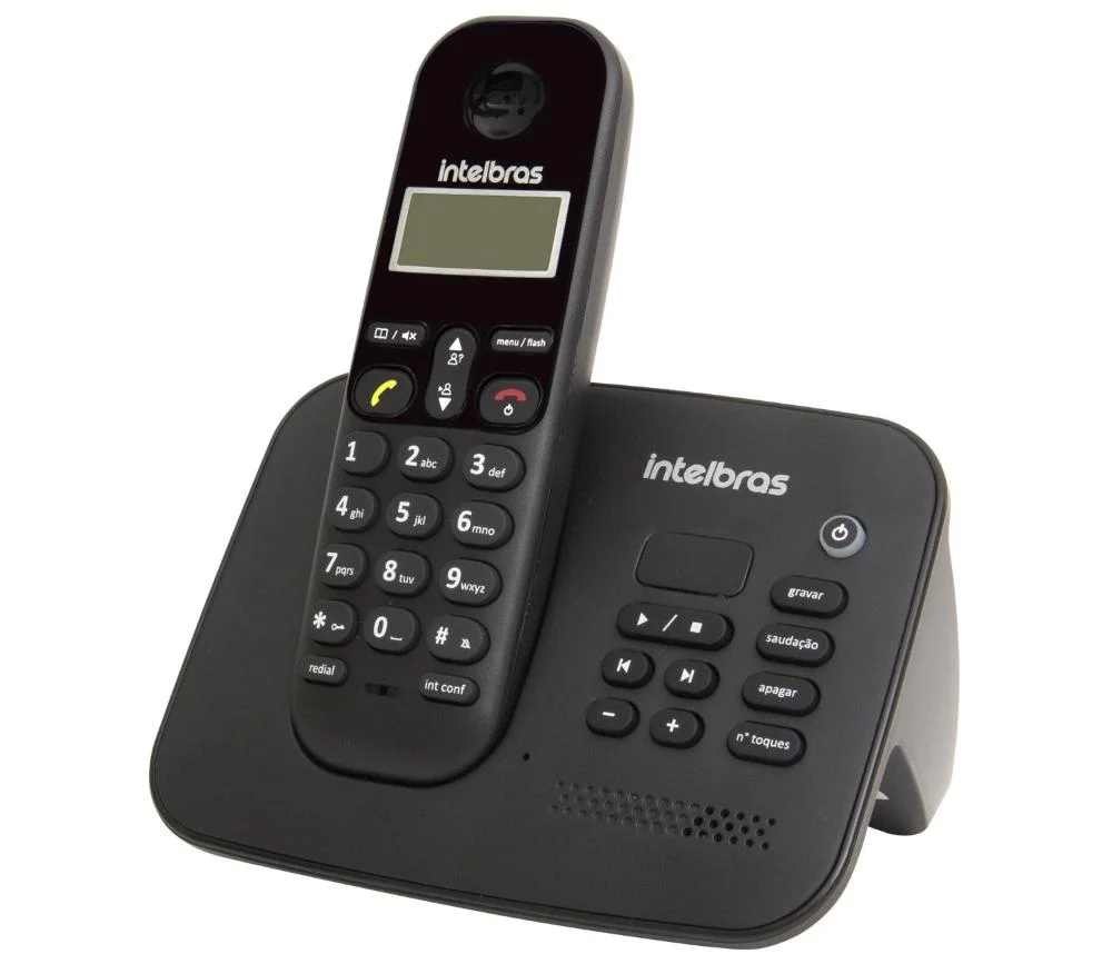 Telefone Intelbras, Sem Fio, Preto- Ts3130 Telefone Intelbras, Sem Fio, Preto- Ts3130