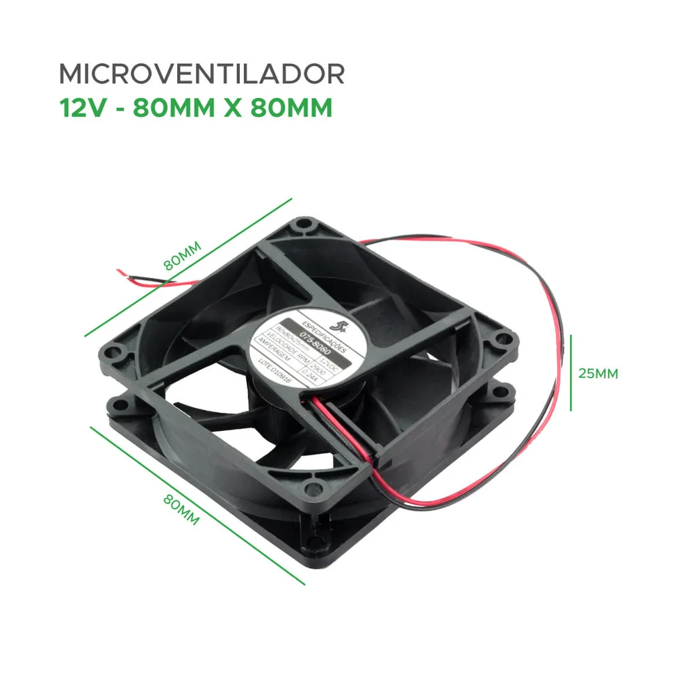 Cooler 80X80 5 25Mm 12V Kabum