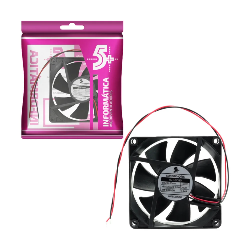 Cooler 80X80 5 25Mm 12V Kabum