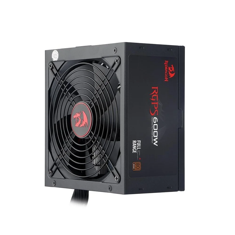 Fonte Redragon RGPS-600W, 600W, PFC Ativo, Bivolt, Cabos Fixos, Sem Cabo de Força, FAN 14cm - GC-PS002-1 Fonte Redragon RGPS-600W, 600W, PFC Ativo, Bivolt, Cabos Fixos, Sem Cabo de Força, FAN 14cm - GC-PS002-1