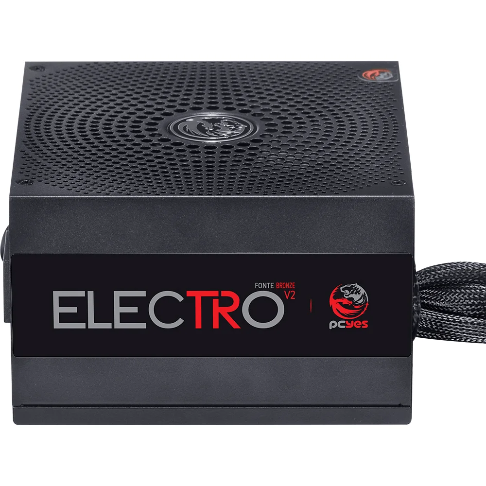 Fonte Pcyes Electro V2, 750W, 80 Plus Bronze, PFC Ativo, Rev.2 Fonte Pcyes Electro V2, 750W, 80 Plus Bronze, PFC Ativo, Rev.2