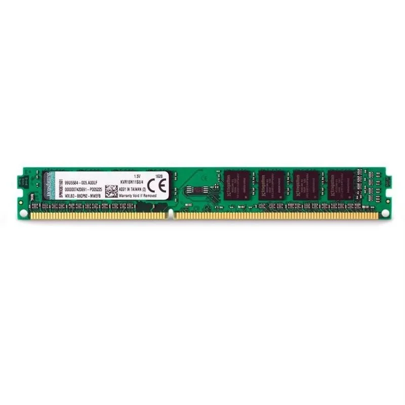 Memória Kingston, 4GB, 1600MHz, DDR3 - KVR16N11/4 Memória Kingston, 4GB, 1600MHz, DDR3 - KVR16N11/4