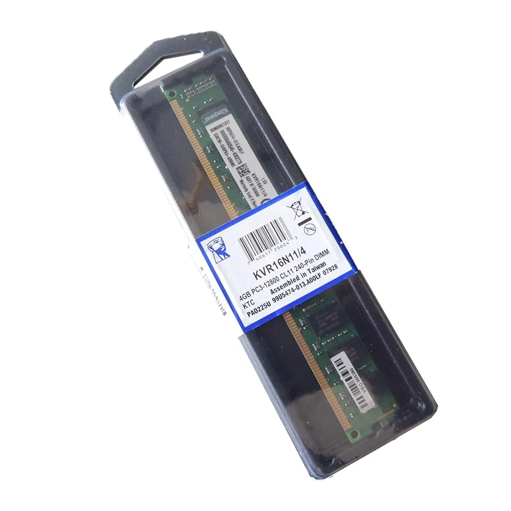 Memória Kingston, 4GB, 1600MHz, DDR3 - KVR16N11/4 Memória Kingston, 4GB, 1600MHz, DDR3 - KVR16N11/4