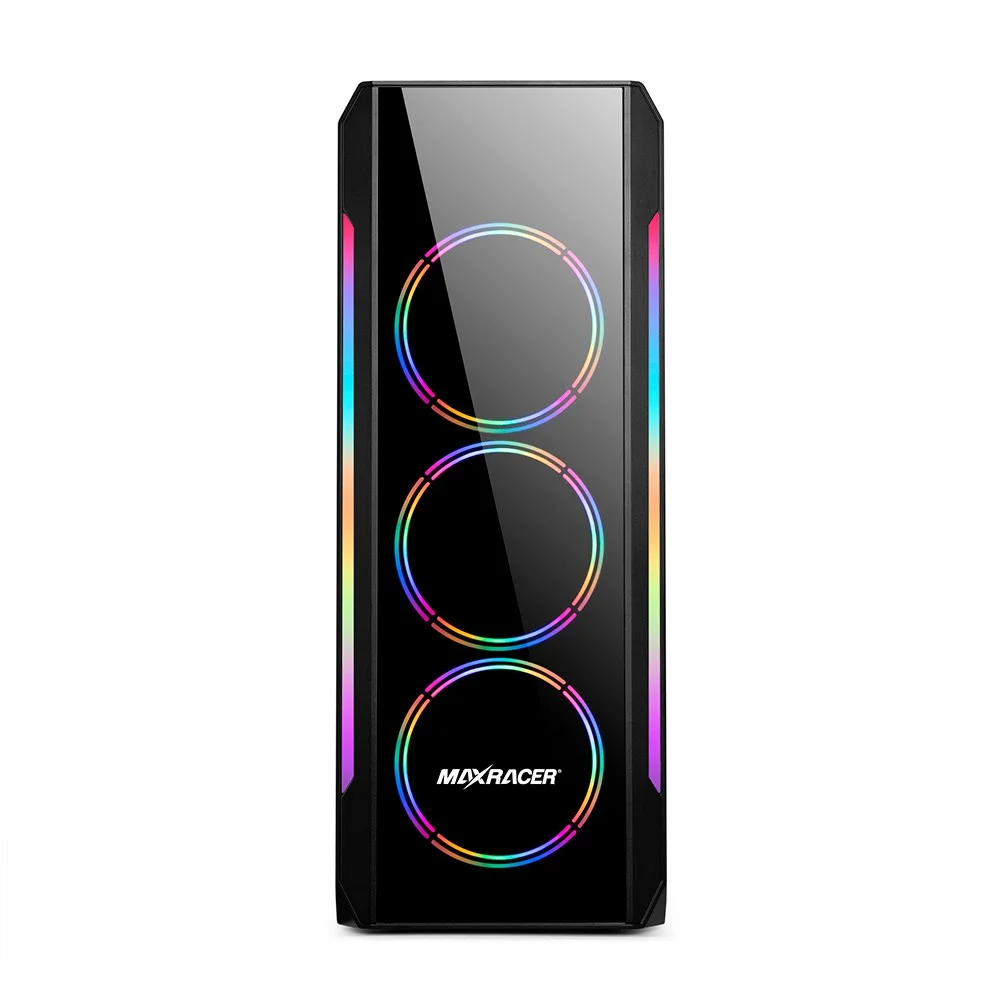 Gabinete Gamer Maxracer Bunker, Lateral Vidro Temperado, Dual Fan Rgb Gabinete Gamer Maxracer Bunker, Lateral Vidro Temperado, Dual Fan Rgb