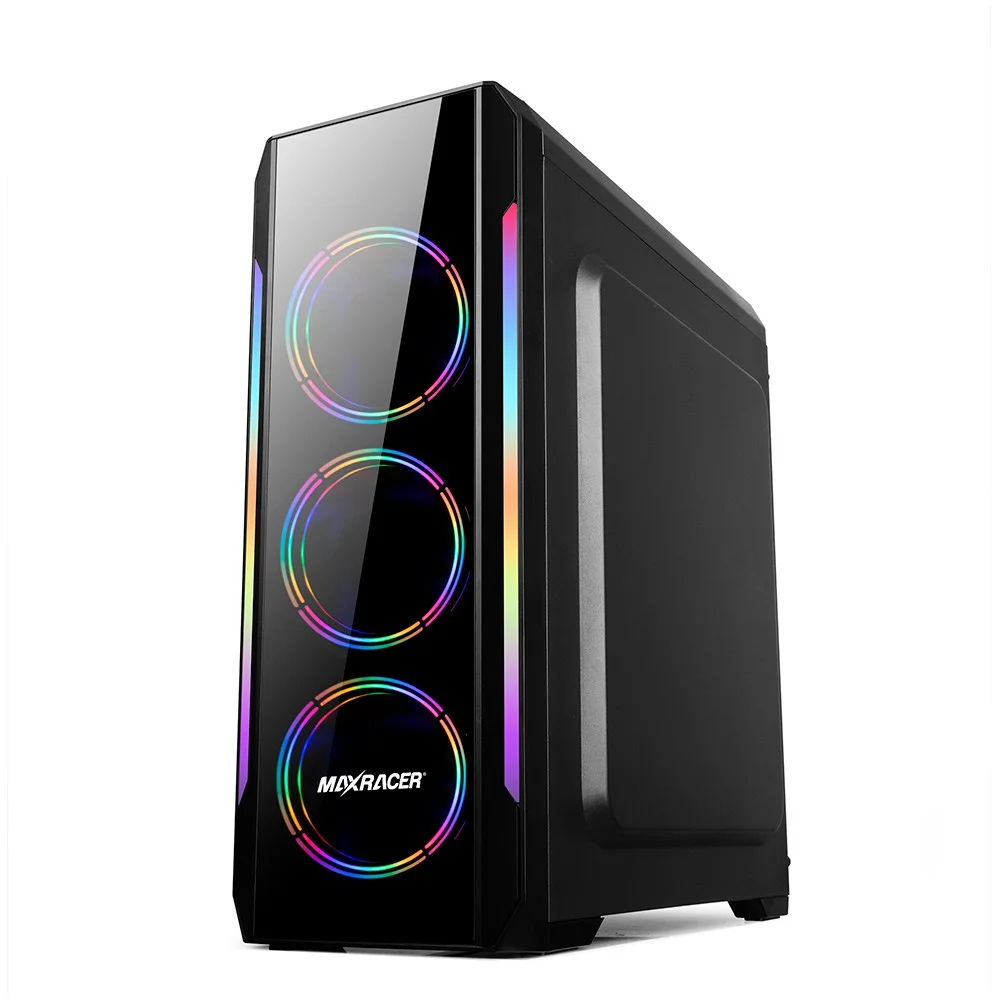 Gabinete Gamer Maxracer Bunker, Lateral Vidro Temperado, Dual Fan Rgb Gabinete Gamer Maxracer Bunker, Lateral Vidro Temperado, Dual Fan Rgb