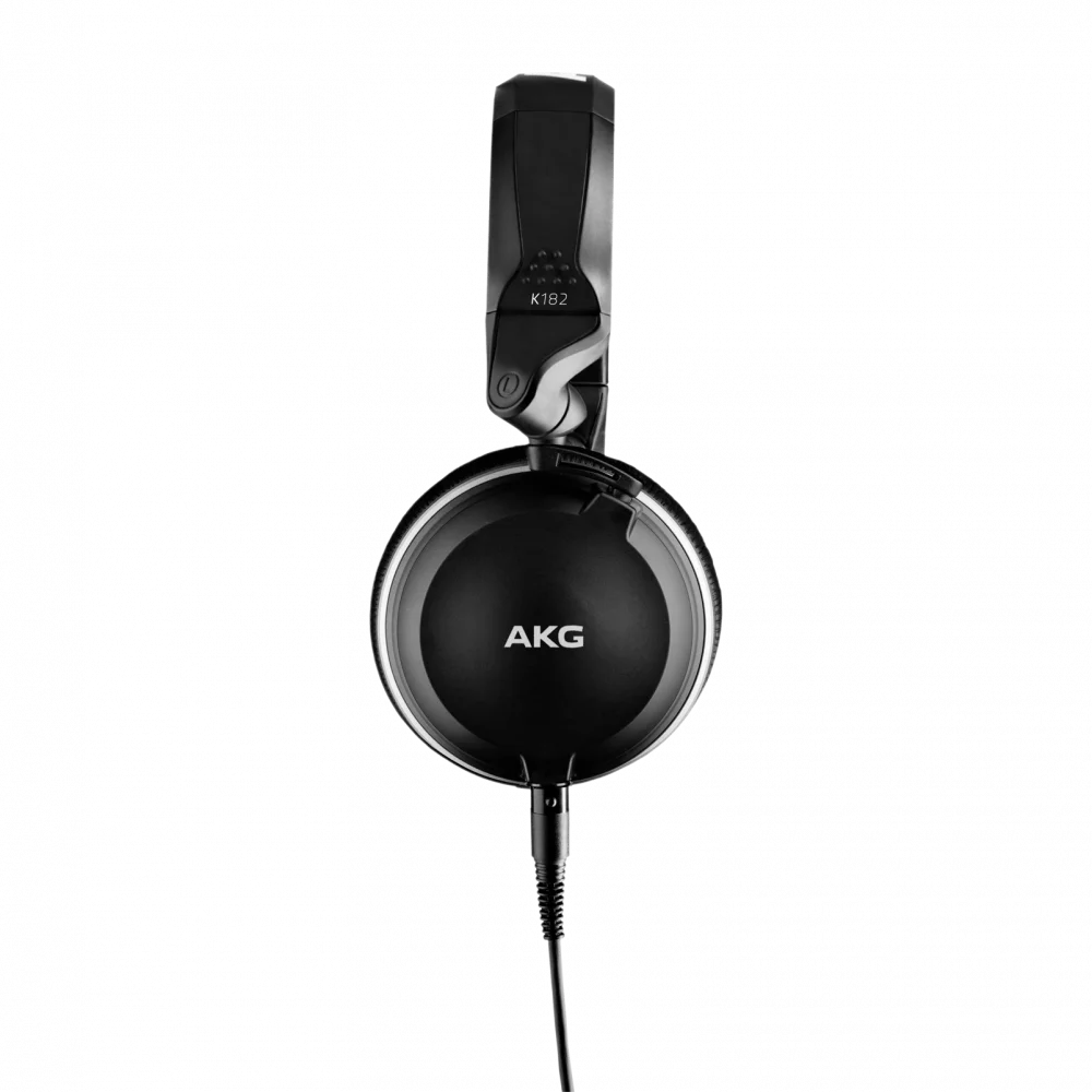 Headphone AKG Professional Over-ear K182, 50mm, 3M, Cabo Removível, 32 ohms, Preto