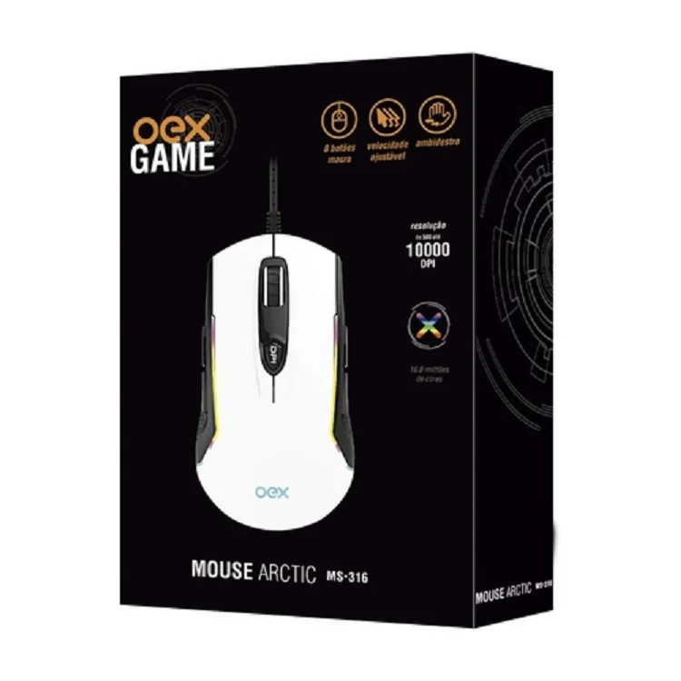 Mouse Gamer Arctic KaBuM