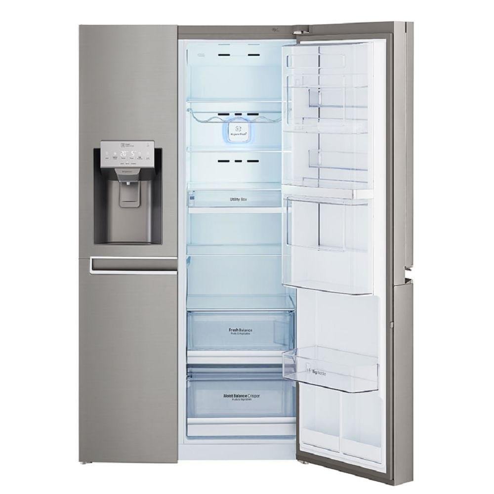 Geladeira Lg Smart Side By Side Door In Door 601 Litros Aço Escovado 110v Gs65sdn Geladeira Lg Smart Side By Side Door In Door 601 Litros Aço Escovado 110v Gs65sdn