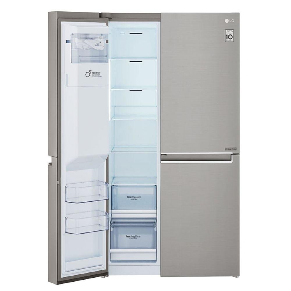 Geladeira Lg Smart Side By Side Door In Door 601 Litros Aço Escovado 110v Gs65sdn Geladeira Lg Smart Side By Side Door In Door 601 Litros Aço Escovado 110v Gs65sdn