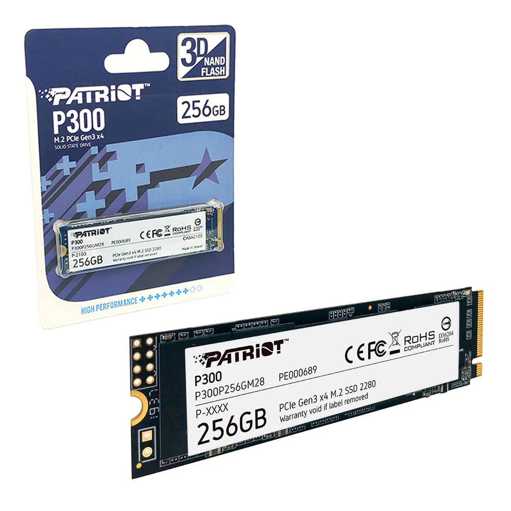 SSD M.2 2280, 256GB, NVME 1.3, Leitura: 1700MB/S, Gravação: 1100MB/S - P300p256gm28 SSD M.2 2280, 256GB, NVME 1.3, Leitura: 1700MB/S, Gravação: 1100MB/S - P300p256gm28