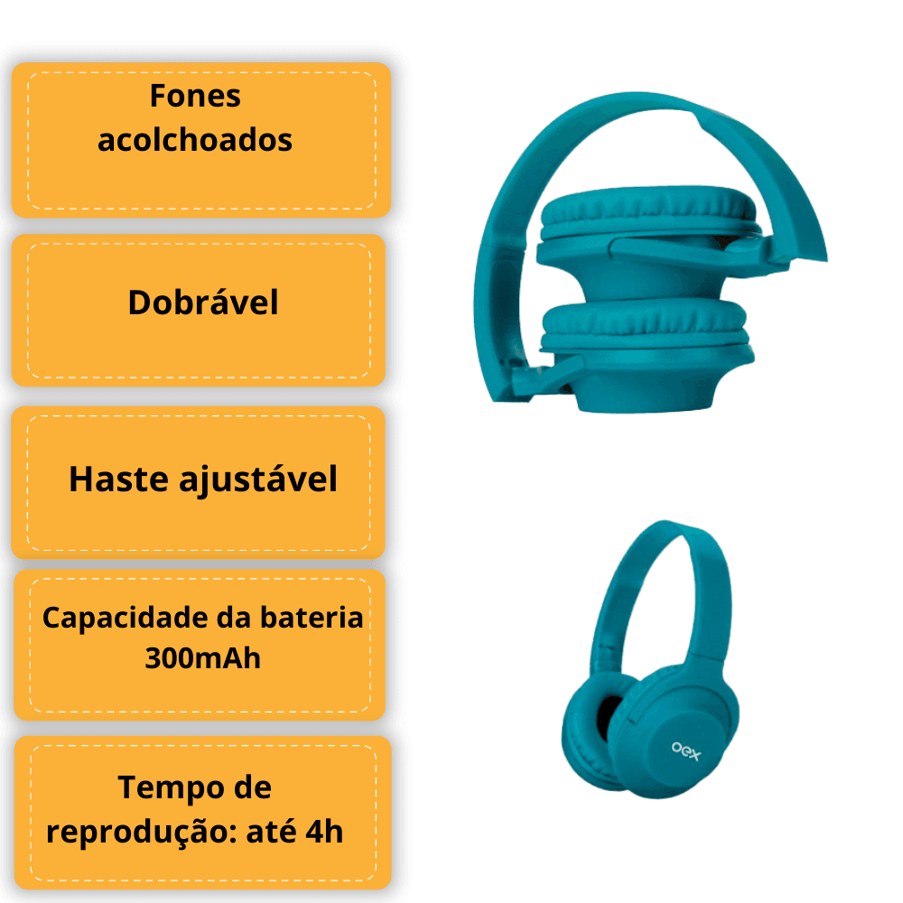 Fone De Ouvido Bluetooth OEX HS307 Flow KaBuM