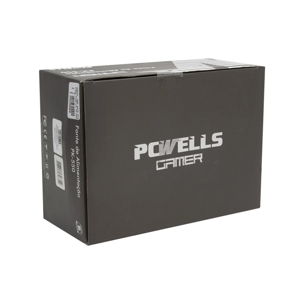 Fonte K-Mex Pcwells, Bivolt Chaveada, Com Cabo - PK-550 Fonte K-Mex Pcwells, Bivolt Chaveada, Com Cabo - PK-550