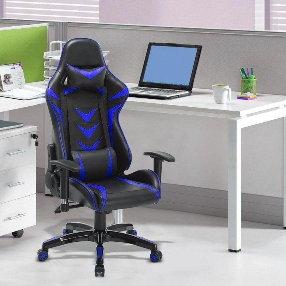 Cadeira Gamer Pelegrin, Até 150KG, Em Couro PU, Reclinável, Preta E Azul - PEL-3003 Cadeira Gamer Pelegrin, Até 150KG, Em Couro PU, Reclinável, Preta E Azul - PEL-3003