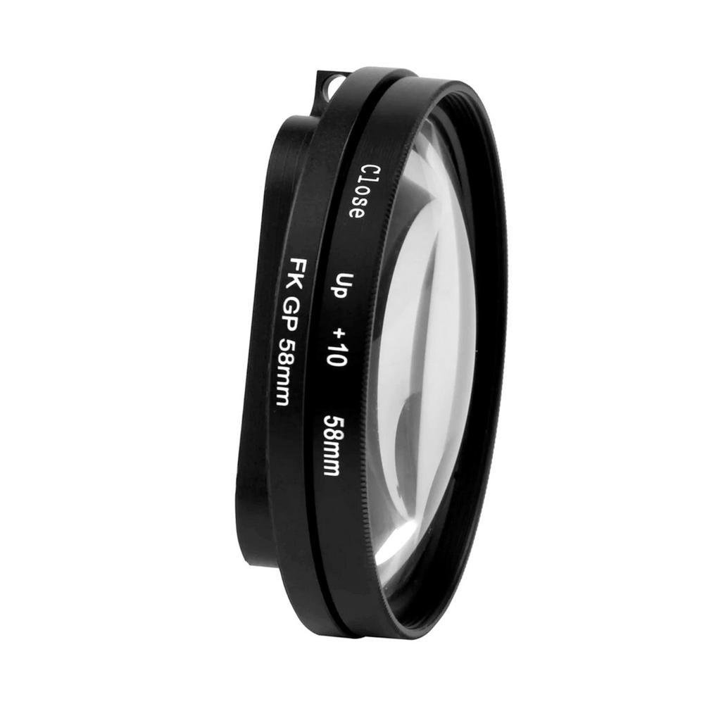 Lente Macro 10x 58mm Para Caixa Estanque Gopro 7/6/5 Black