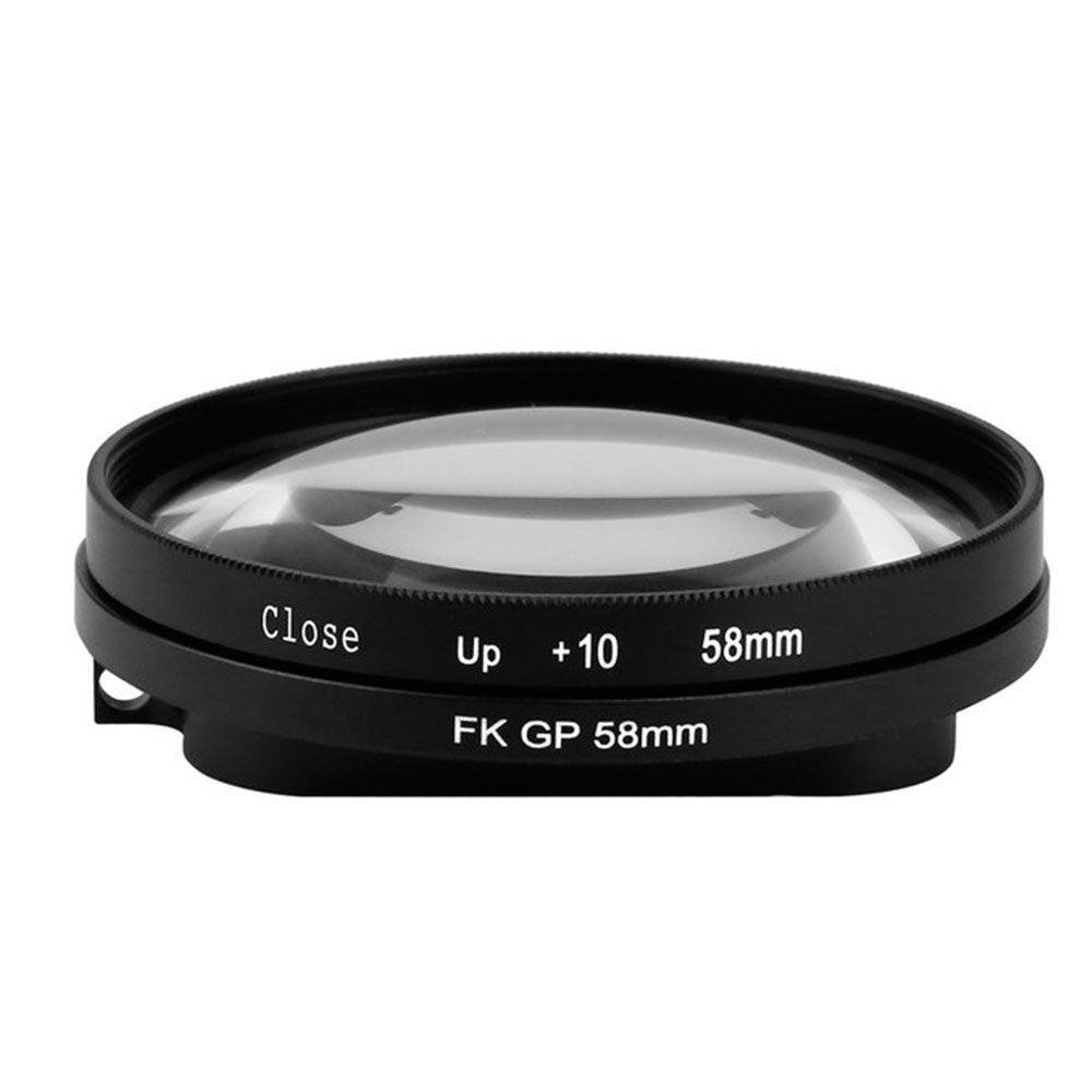 Lente Macro 10x 58mm Para Caixa Estanque Gopro 7/6/5 Black