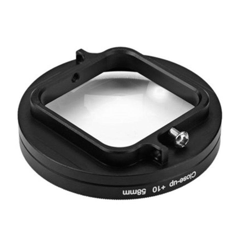 Lente Macro 10x 58mm Para Caixa Estanque Gopro 7/6/5 Black