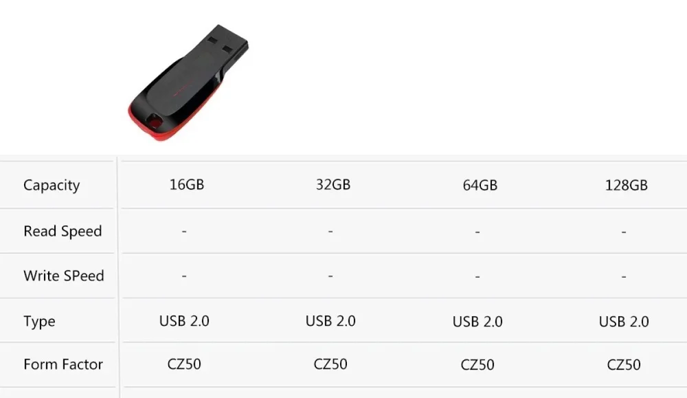 Pendrive Sandisk 8gb Cruzer Blade Z50