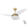 Ventilador De Teto Volare Dourado Vr42 Class Branco 127V e Controle Remoto