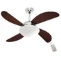 Ventilador De Teto Volare Cromado Vr42 Fly Tabaco 127V e Controle Remoto