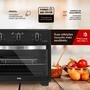 Forno Elétrico E Air Fryer 25l Eos Efe25ap Preto 220v