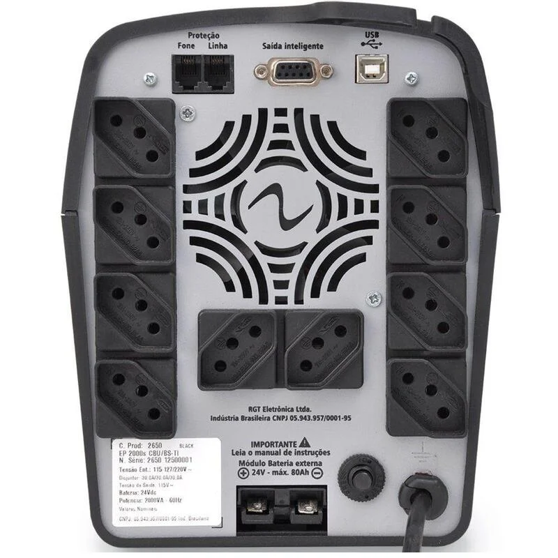 Nobreak Ragtech Senoidal Easy Pro 1600va Display Digital Trivolt Bat 2x7ah 10 Tom C/usb+engate