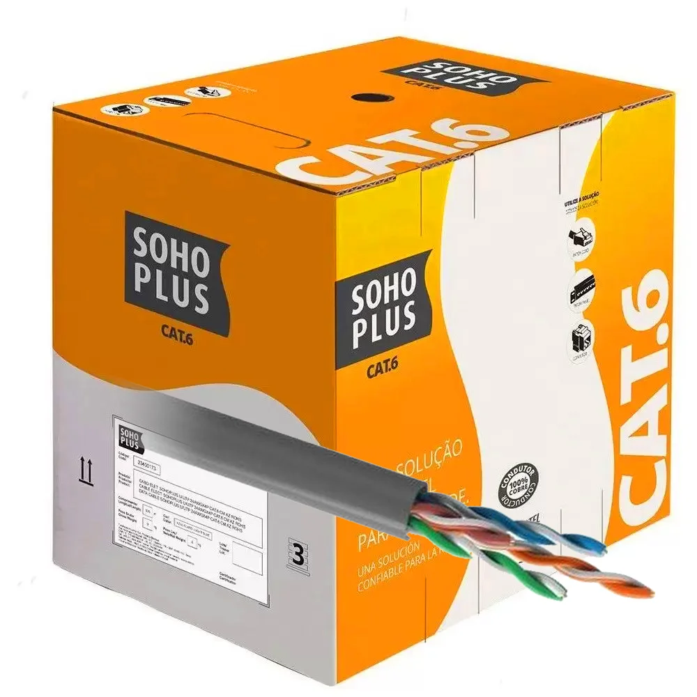 Cabo Furukawa Transmissao De Dados Sohoplus U/utp 6 24awgx4p Cmx Cinza Rohs