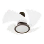 Ventilador De Teto Tornado Led 4 Pás De Mdf Laqueadas - Marrom - 110