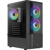 Gabinete Gamer Aerocool Quantum V2, Mid Tower, ATX, Lateral Vidro, Preto