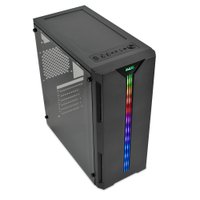 Gabinete Gamer Evus EV-G13, Mid Tower, ATX, LED RGB, Lateral Em Acrílico, Preto