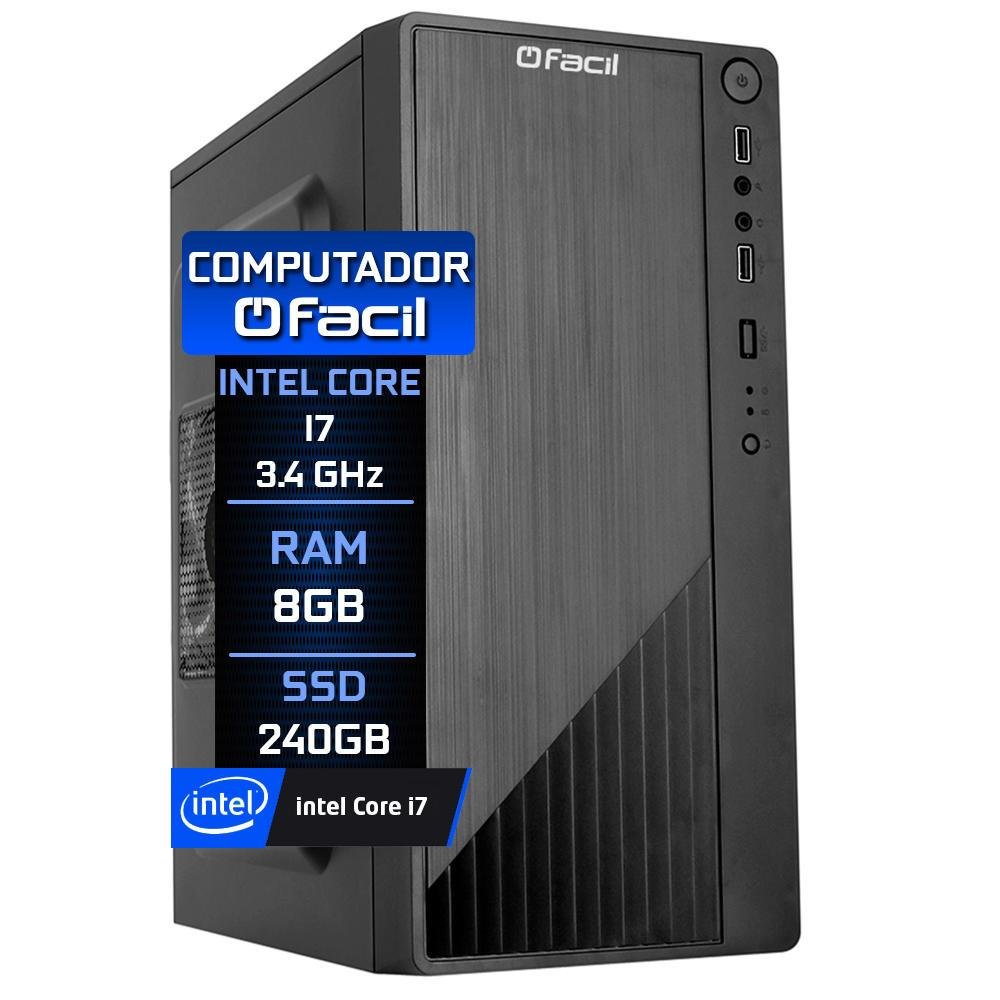 Computador I7 RAM 8GB SSD 240GB Wind10 KaBuM