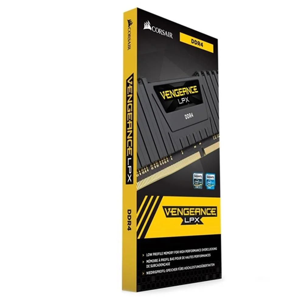 Memória Corsair Vengeance LPX Black, 8GB, 2400MHz, DDR4, CL16 - CMK8GX4M1A2400C16 Memória Corsair Vengeance LPX Black, 8GB, 2400MHz, DDR4, CL16 - CMK8GX4M1A2400C16