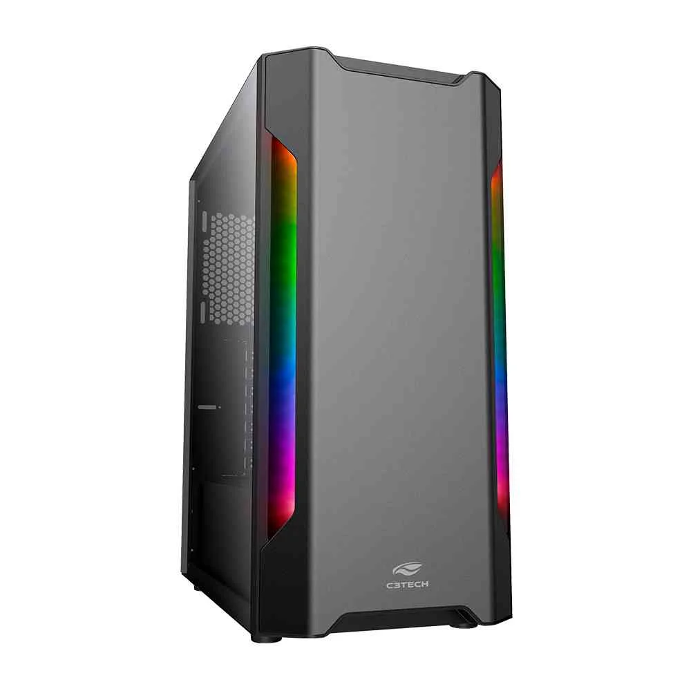 Gabinete Gamer Sem Fonte, C3tech - Mt-g680sbk Gabinete Gamer Sem Fonte, C3tech - Mt-g680sbk