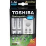 Carregador De Pilha USB Toshiba, P/2 Pilhas Aa/aaa, Min.2.000 Mah, C/4 Pilhas