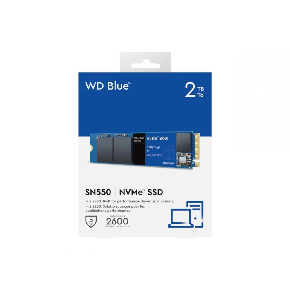 SSD WD Blue SN550 2TB M2 2280 NVME 2600 MBs