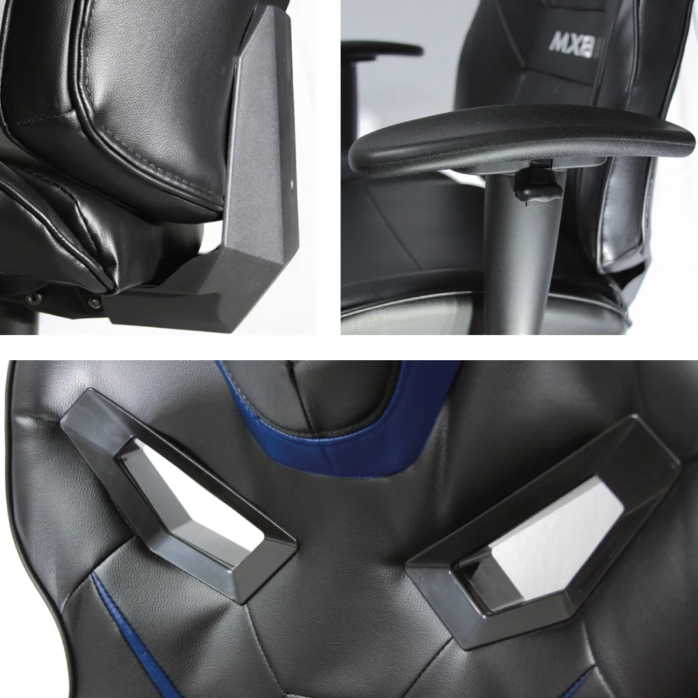 Cadeira Gamer MX8 Giratória Preto e Azul Mymax
